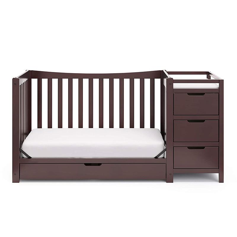 multi-fuctional baby crib with drawers