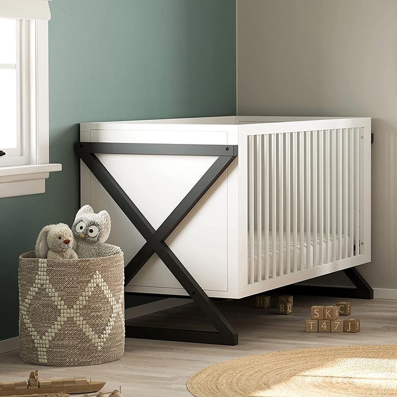 3-in-1 Convertible Modern Baby Wooden Crib Wholesale-2