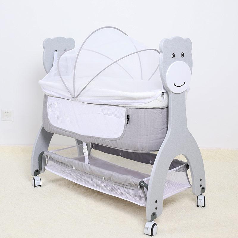 Newborn Baby Cradle With Cute Bear Design