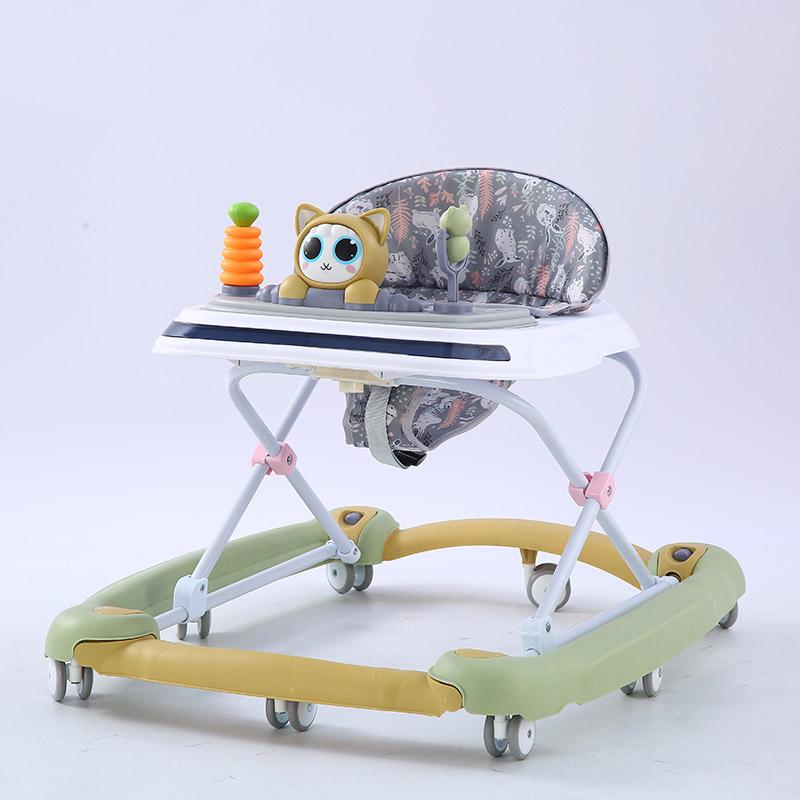 Andador elegante para bebés con ruedas y juguetes