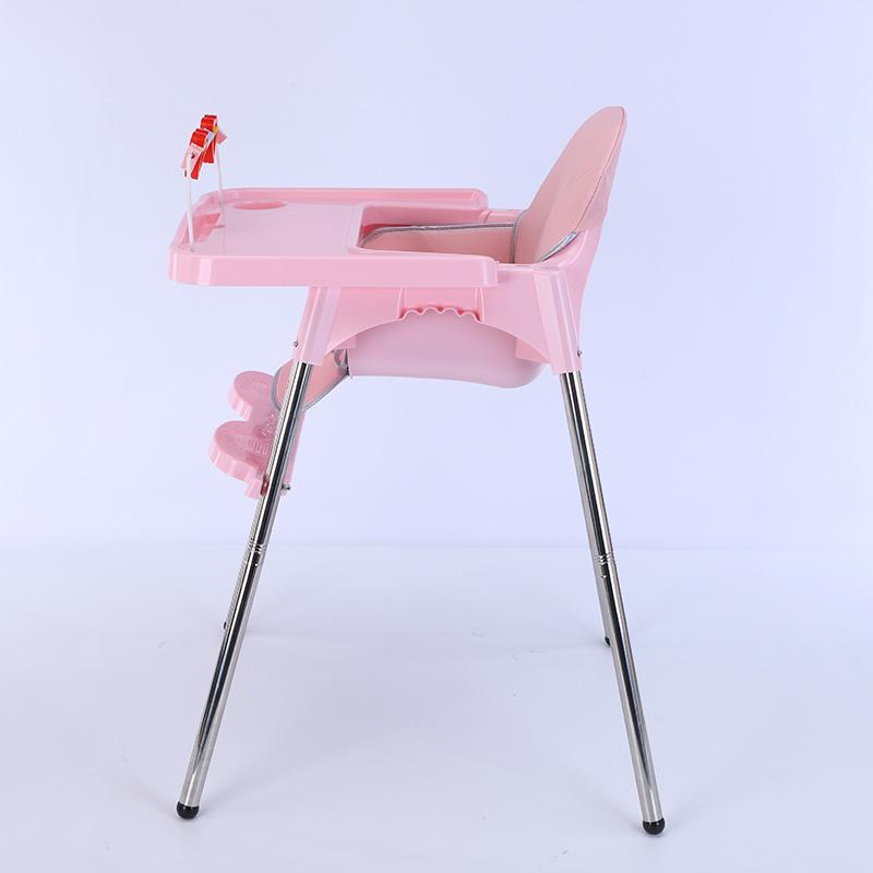 Adjustable Infant High Chair with PU Seat Cover