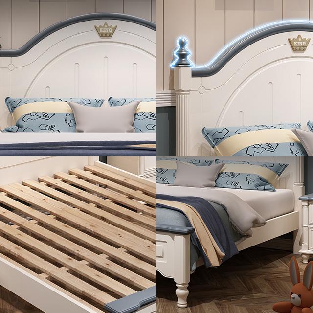 Luxury Kids Wooden Double Bed