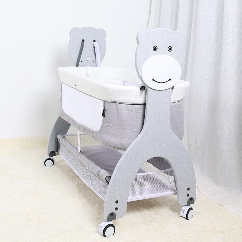 Newborn Baby Cradle With Cute Bear Design