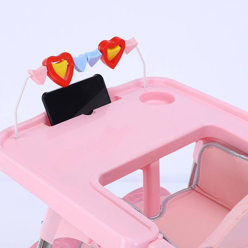 Adjustable Infant High Chair with PU Seat Cover