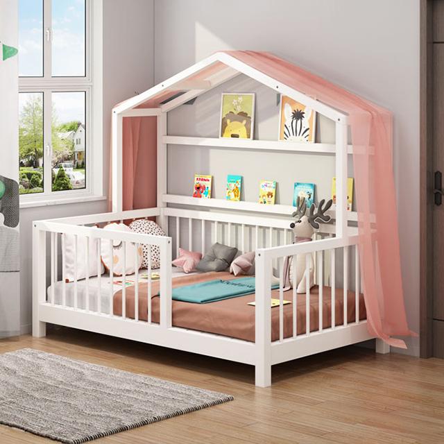 Cama de casa de madera única para niños