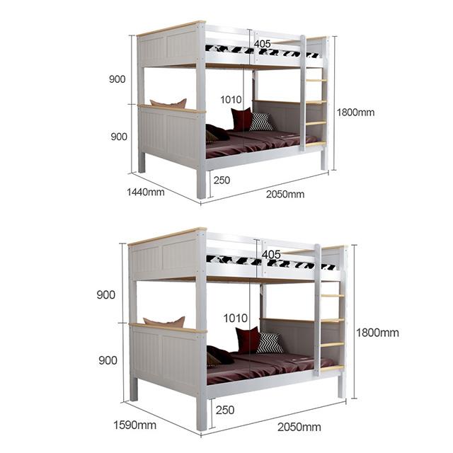 Detachable Solid Wooden Bunk Bed