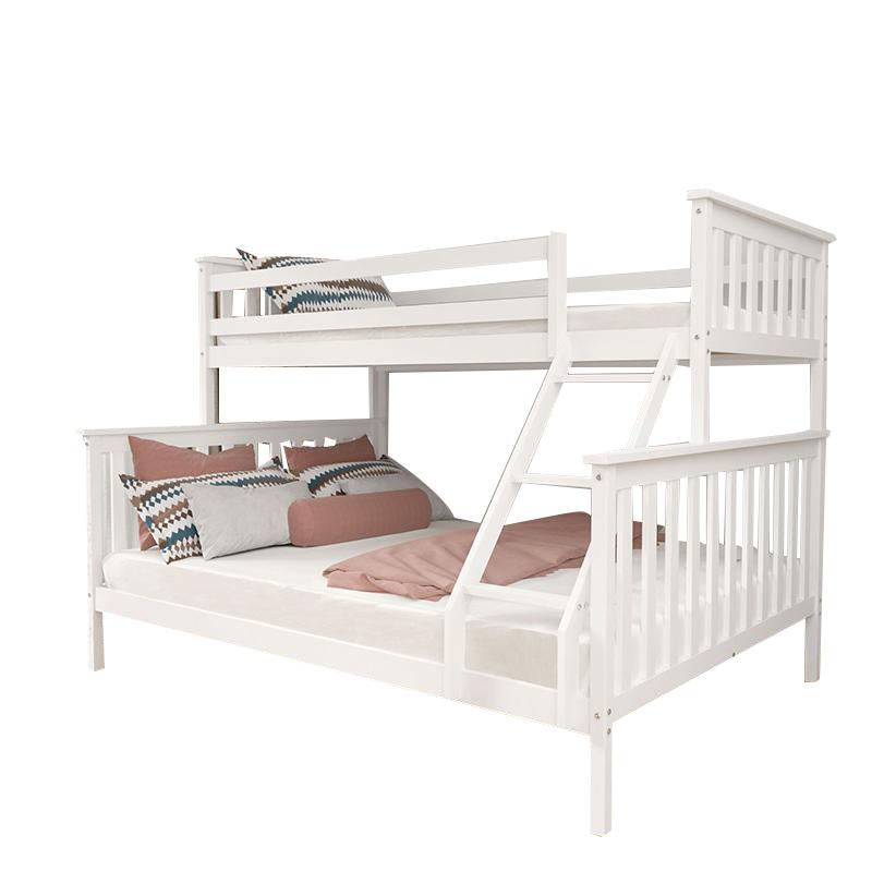 Eco-friendly Twin Over Full Bunk Bed with Safety Rail