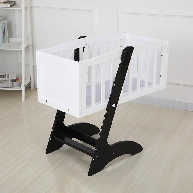 Black Adjustable Wooden Baby High Chair-01