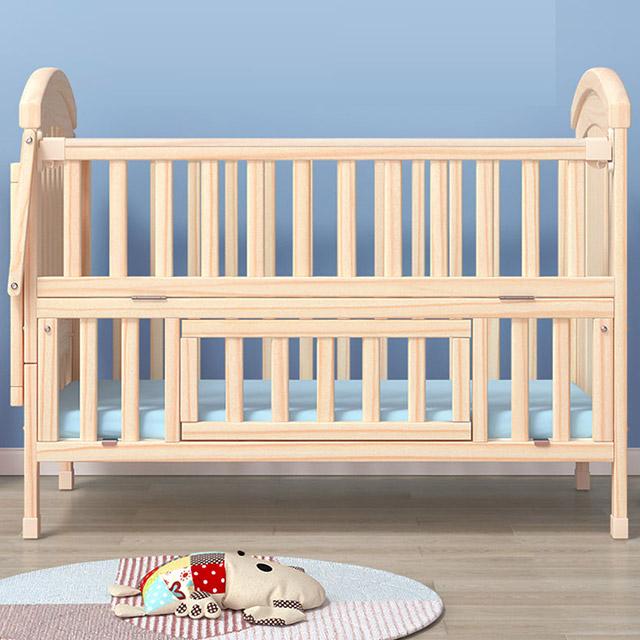 भंडारण के साथ पर्यावरण-अनुकूल लकड़ी का बेबी पालना-3