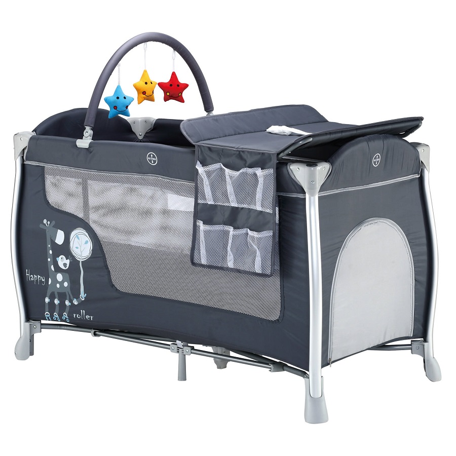 210d Fabric Foldable Baby Playpens With Wheels