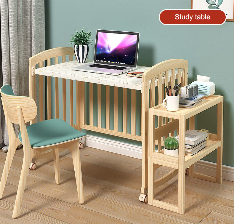 Flexible wooden cosleeping baby bed infant crib-06