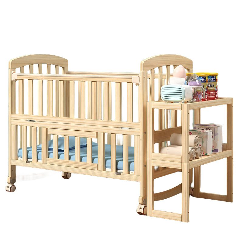 Flexible wooden cosleeping baby bed infant crib-07