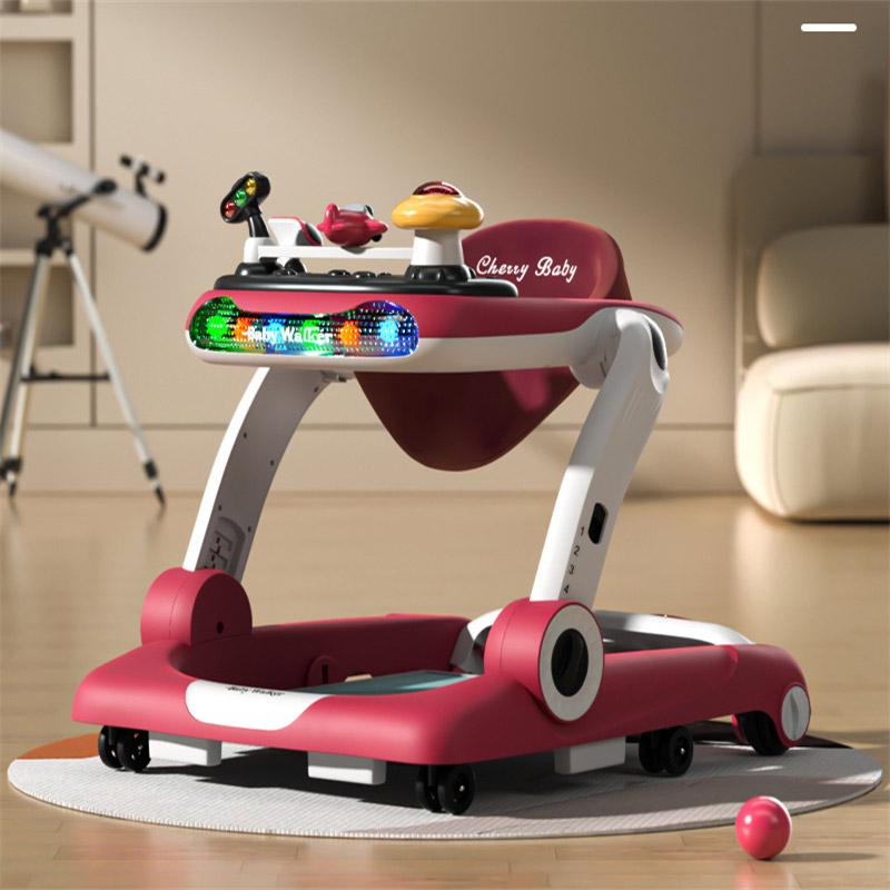 Foldable Baby Walker With Airplane Toy Tray-04