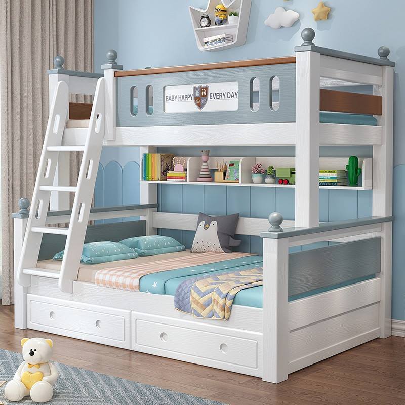 High-End Widen Keel Bunk Beds with Ladder and Drawer-02