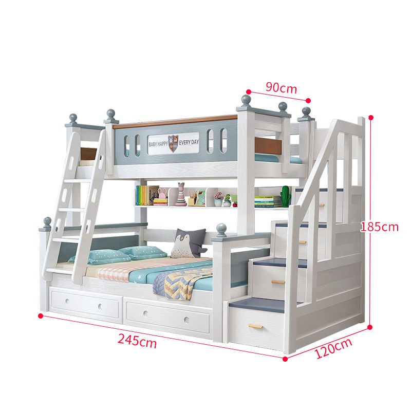 High-End Widen Keel Bunk Beds with Ladder and Drawer-05