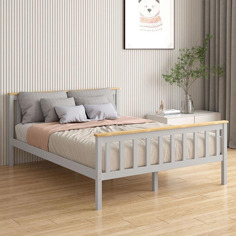 Cama grande de madeira para crianças com cabeceira - 5