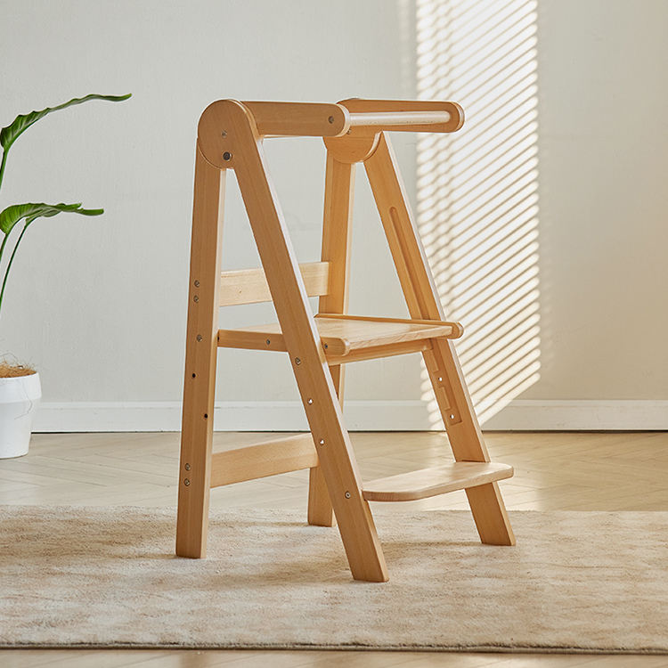 Torre de aprendizagem Montessori infantil com altura ajustável