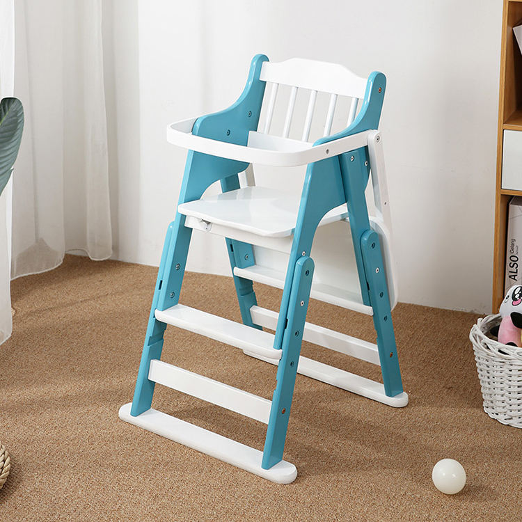 Wooden Baby High Chair with Anti-Rollover Design-04