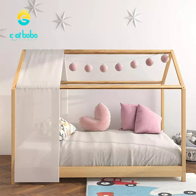 Cama casita para niños respetuosa con el medio ambiente