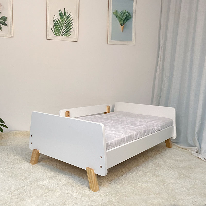 Durable Pure Natural Wooden Toddler Bed