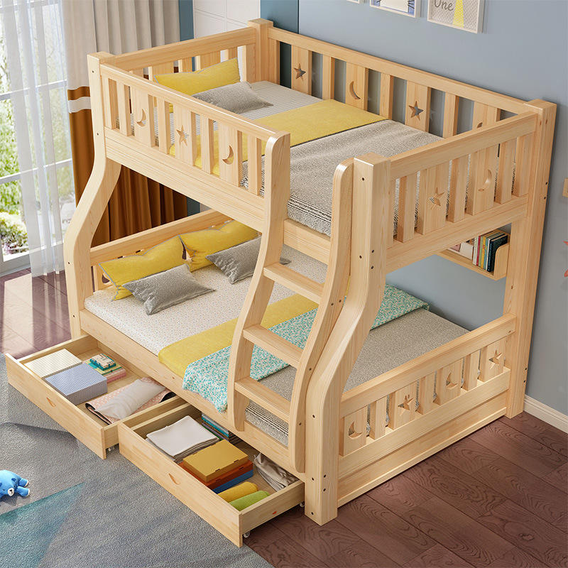 Modern Widen Keel Kids' Bunk Beds with Drawer