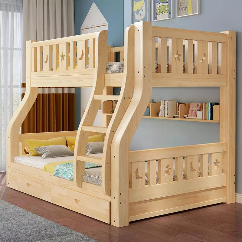 Modern Widen Keel Kids' Bunk Beds with Drawer