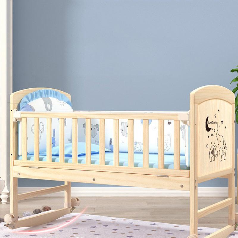 Multi Functional Solid Wood Crib Baby Cot-5