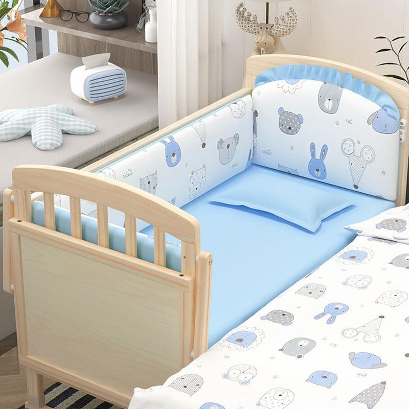 Multi Functional Solid Wood Crib Baby Cot-6
