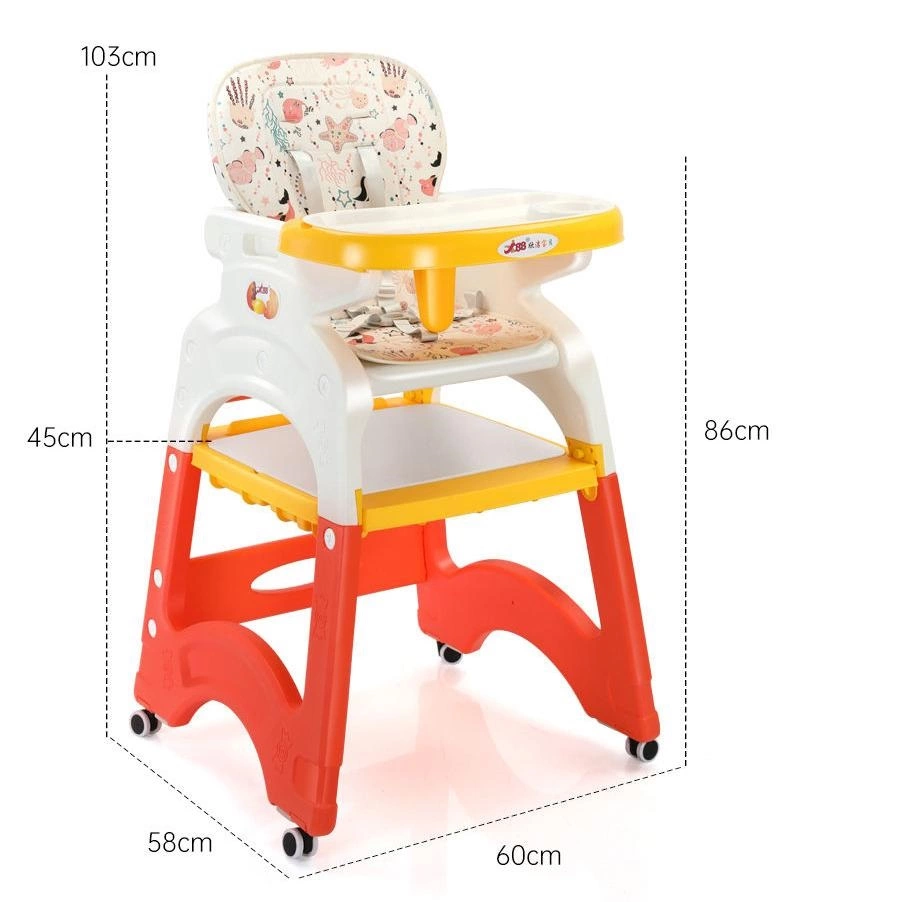 Chaise haute multifonctionnelle pour l'alimentation des enfants