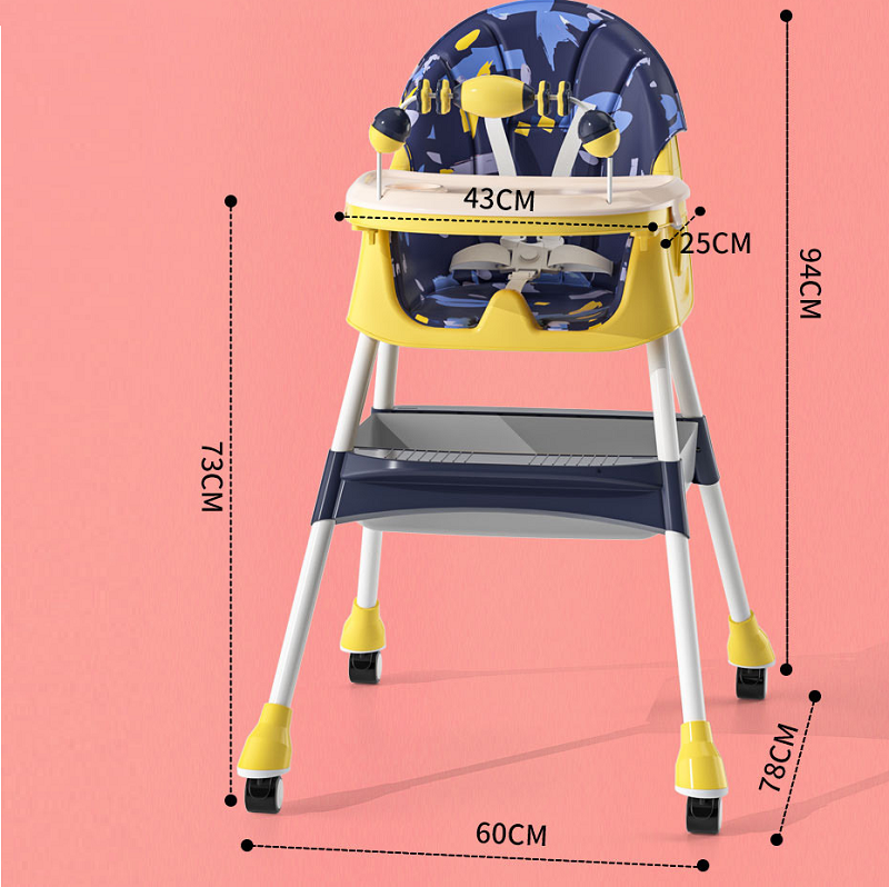 Wholesale 3 In 1 Portable Baby Feeding High Chair-04