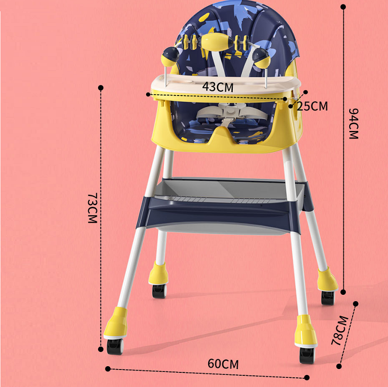 الجملة 3 في 1 المحمولة تغذية الطفل كرسي مرتفع-04