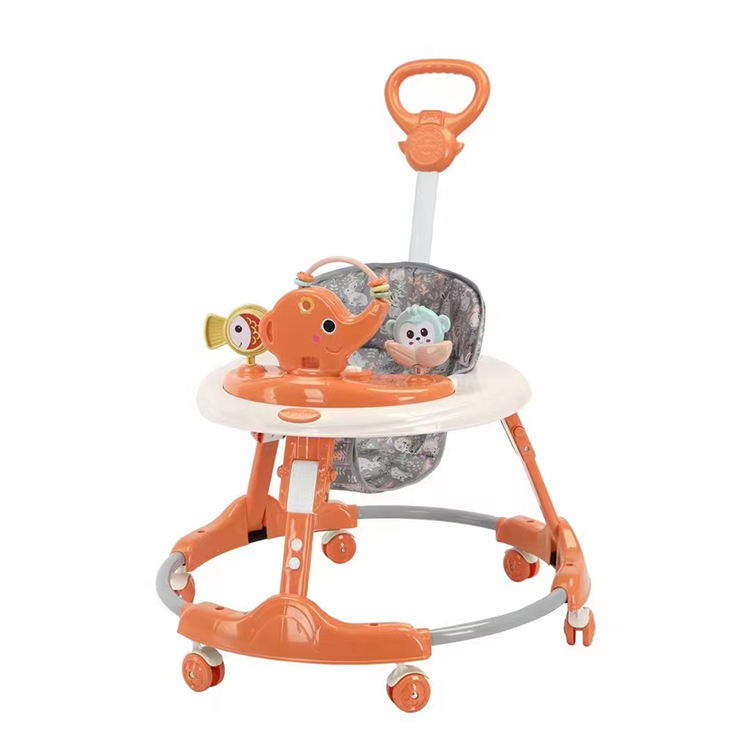 Andadores de bebê redondos dobráveis por atacado com brinquedos fofos-02