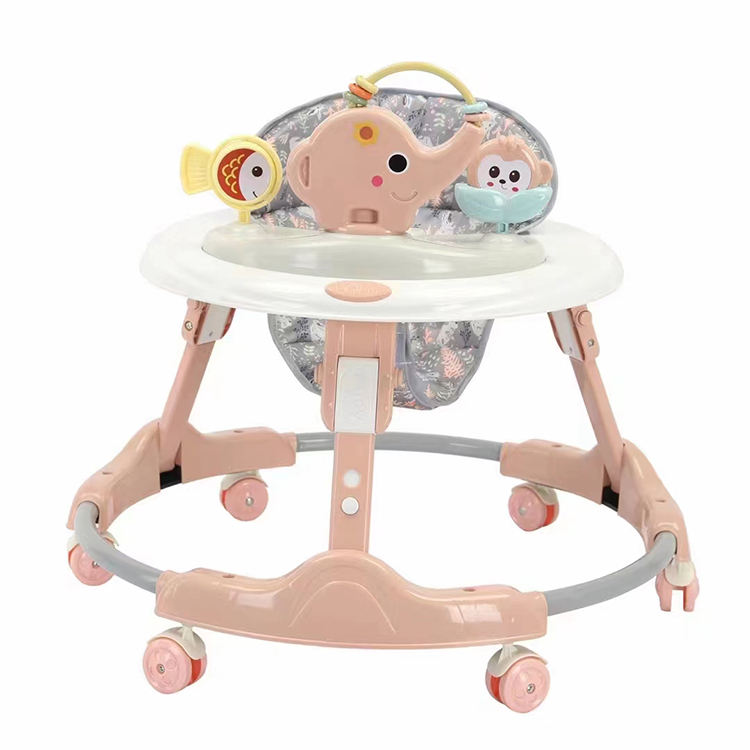 Andadores de bebê redondos dobráveis por atacado com brinquedos fofos-05