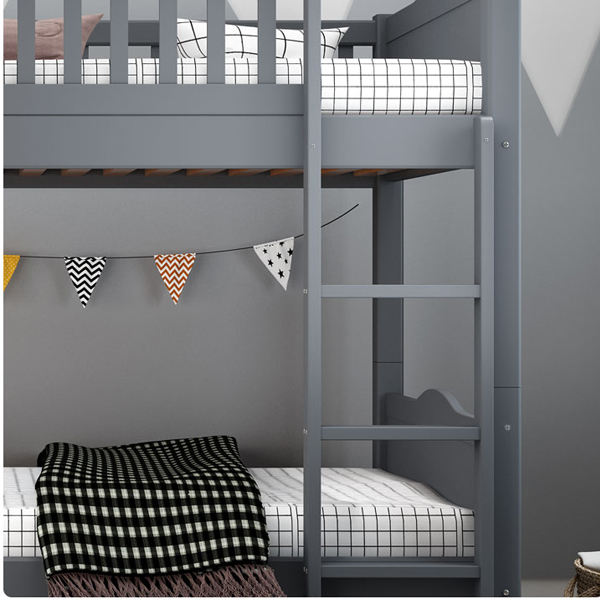 Wholesale Wooden Children's Bunk Bed with Drawers-05