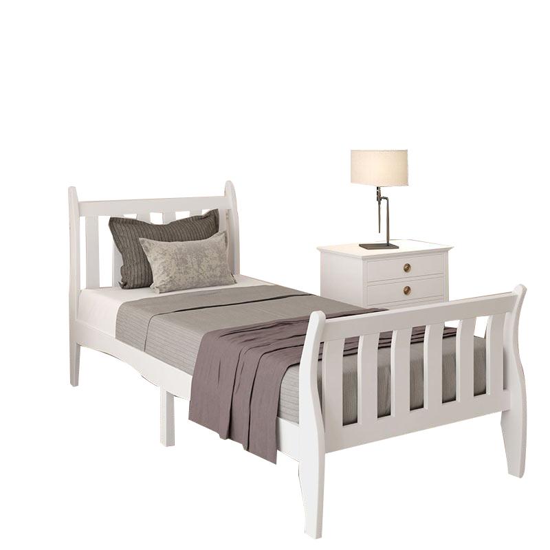 Wooden Toddler Bed with Headboard and Footboard-1
