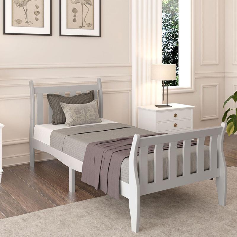 Wooden Toddler Bed with Headboard and Footboard-2