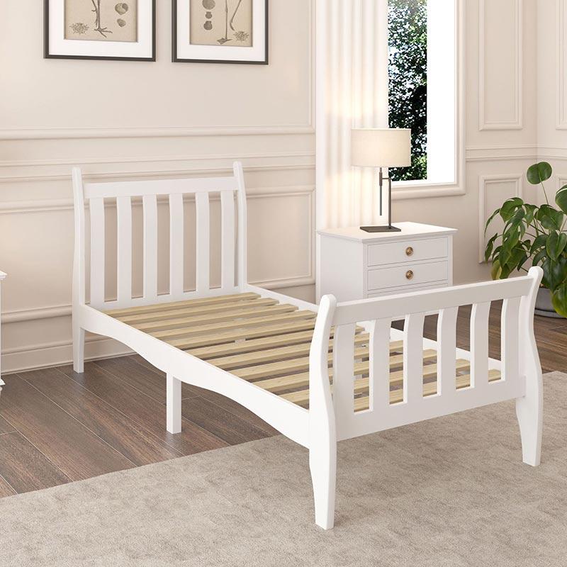 Wooden Toddler Bed with Headboard and Footboard-6