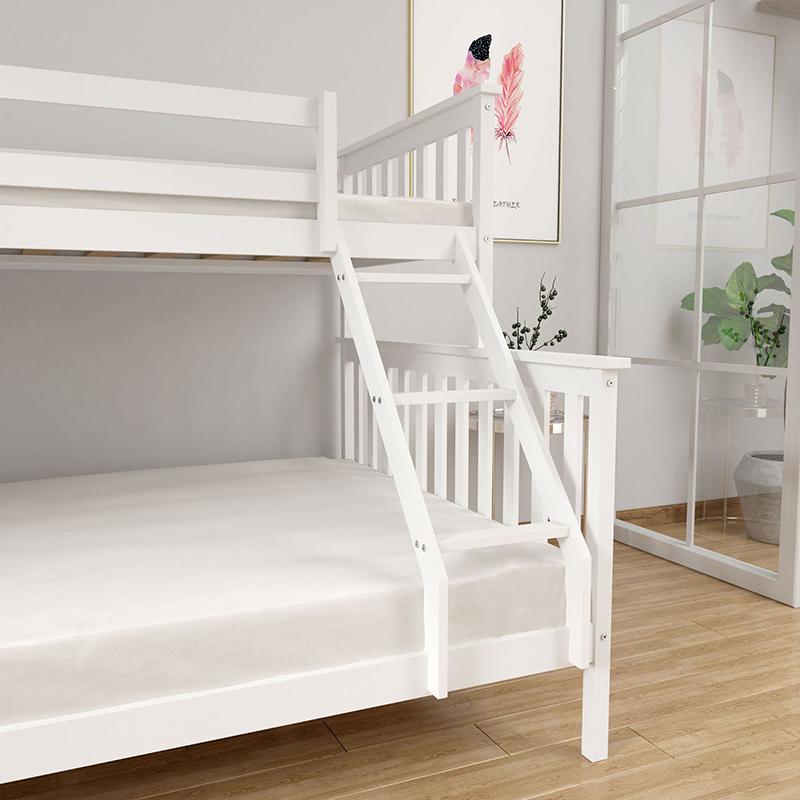 Eco-friendly Twin Over Full Bunk Bed with Safety Rail