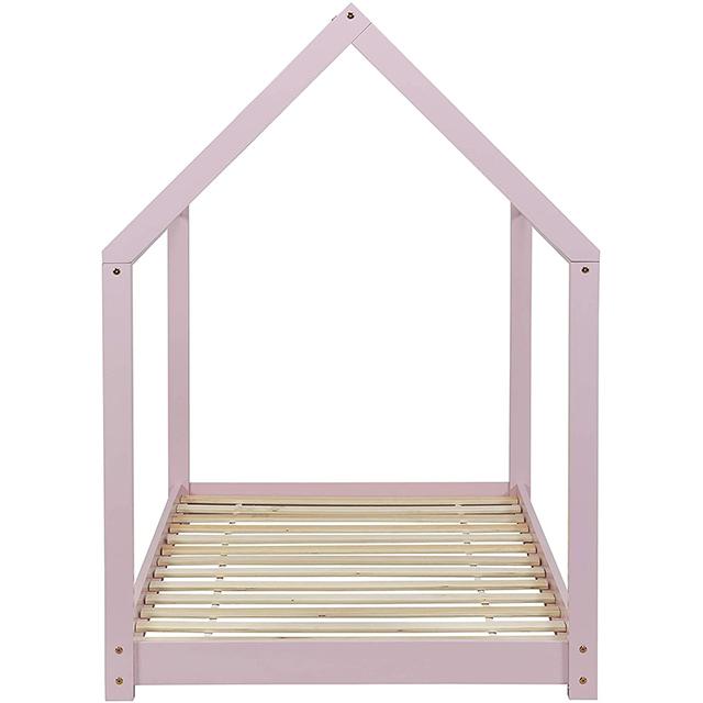 Letto per bambini moderno in legno massello a forma di casa