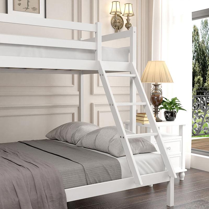 Kids Wood Bunk Bed with Ladder and Safety Rail