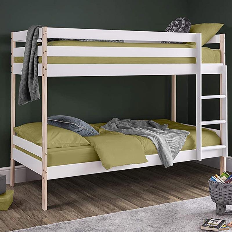 Wood Twin-Over-Twin Bunk Bed For Kids