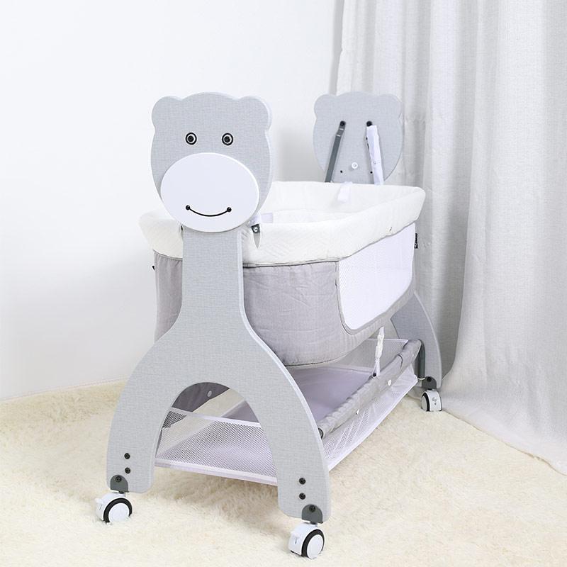 Newborn Baby Cradle With Cute Bear Design