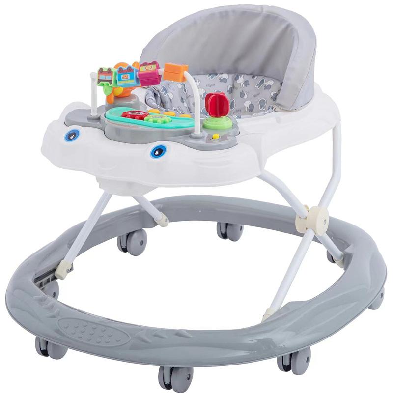 Déambulateur de sécurité pour bébé avec roues et jouets