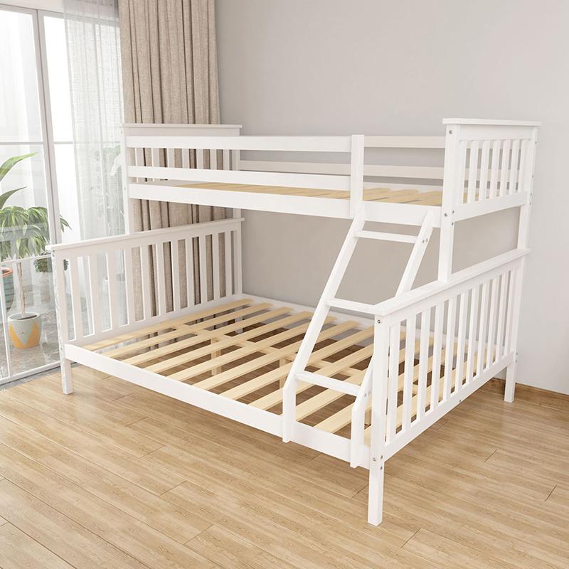 Eco-friendly Twin Over Full Bunk Bed with Safety Rail