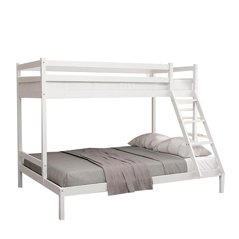 Kids Wood Bunk Bed with Ladder and Safety Rail