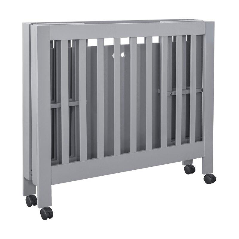 Portable Folding Mini Eurostyle Baby Solid Wood Crib