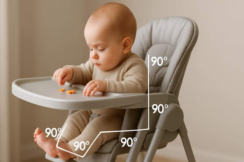 Correct sitting posture for babies