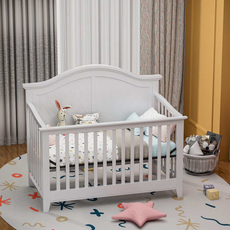 Versatile Convertible Wooden Baby Bed-11
