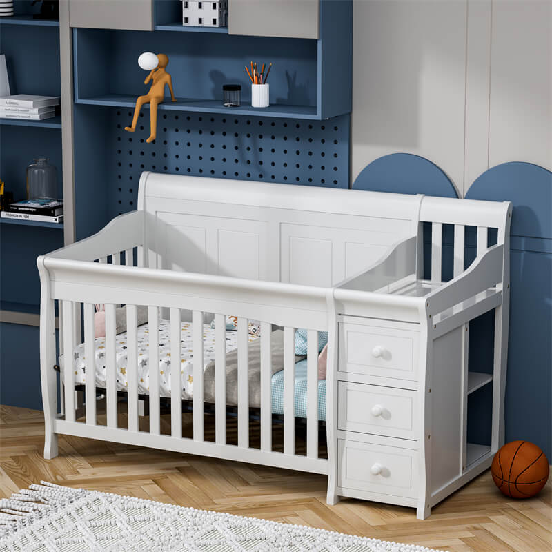white-wooden-baby-cot-with-drawer-wbb0735-2s