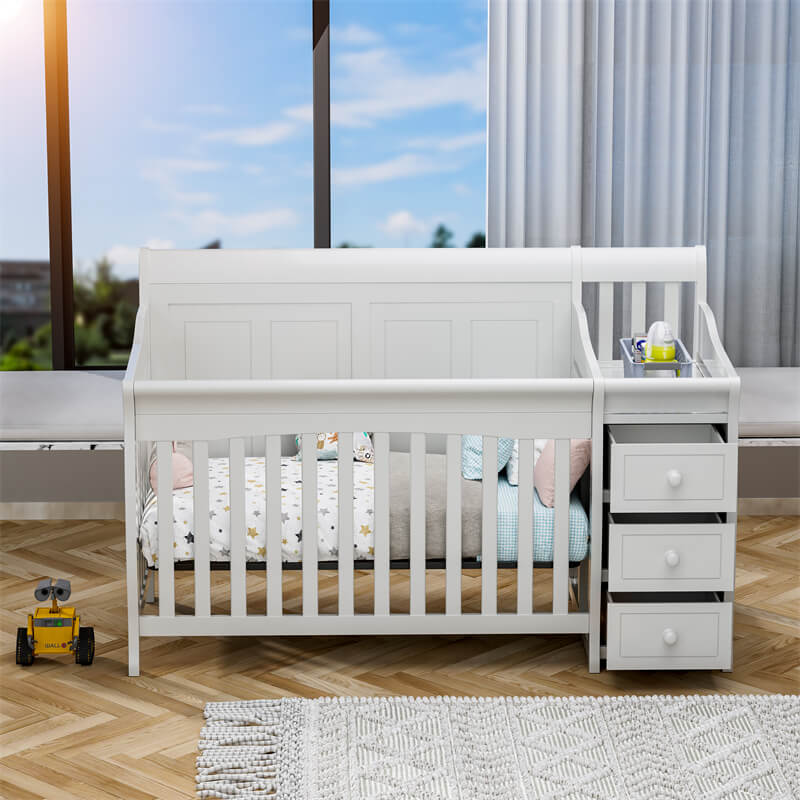 white-wooden-baby-cot-with-drawer-wbb0735-5s